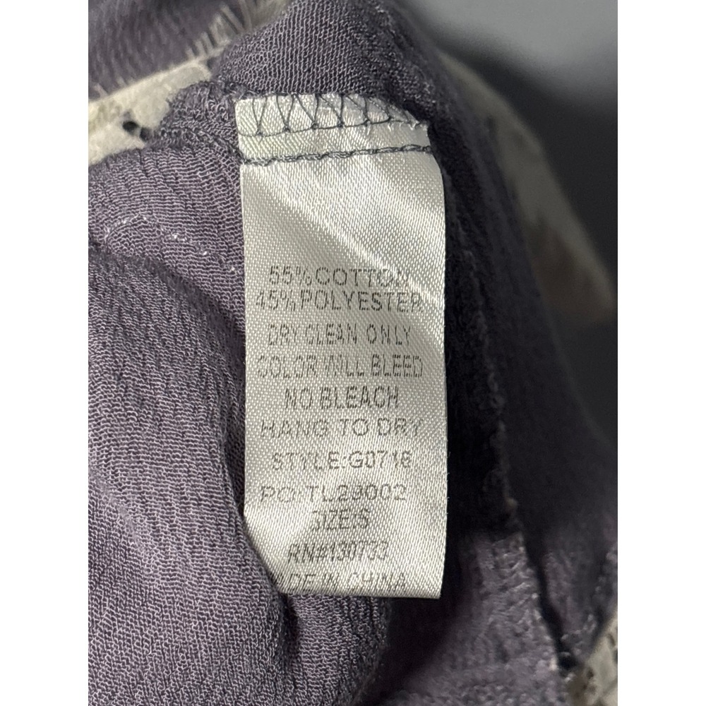 Umgee Boho Lace Trim Shift Dress Purple Grey Sleeveless Mini‎ G0718 Oversized - Picture 5 of 5